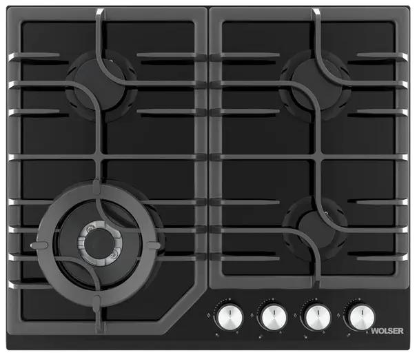 Plită incorporabilă cu gaz Wolser WL-F 6402 GT IC, negru