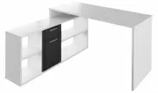 Masă de birou Mobhaus Noe New, alb/negru