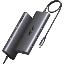 Разветвитель Ugreen 10in1 USB-C, серый