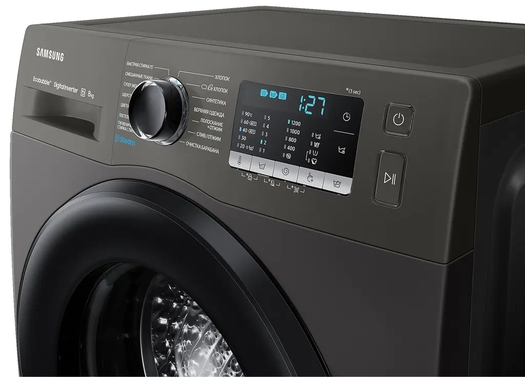 Стиральная машина Samsung WW80AAS22AX/LD, серебристый