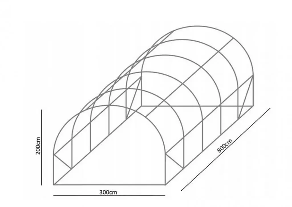 Парник (теплица) GardenLine TUN5620 8x3x2m