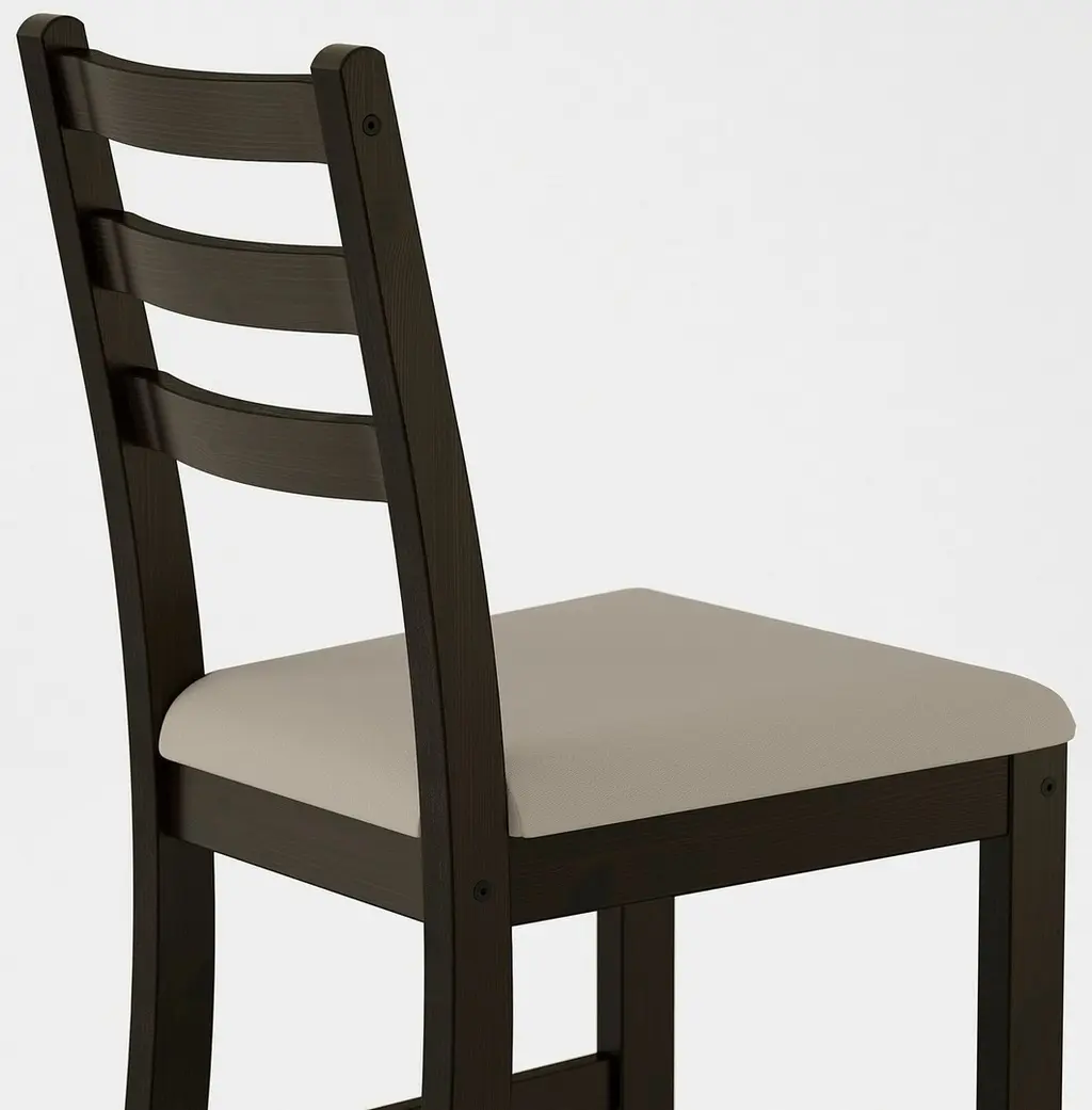 Scaun IKEA Lerhamn, negru-maro/bej vittarid pe tehnoparc.md Scaun IKEA Lerhamn, negru-maro/bej vittarid