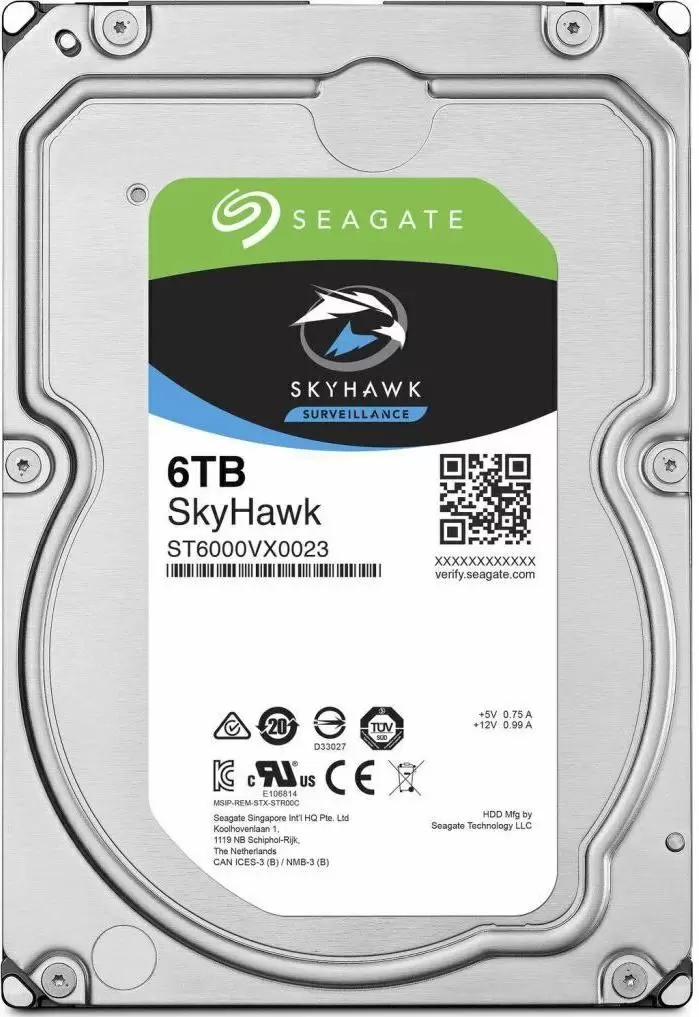 Жесткий диск Seagate SkyHawk Surveillance 3.5" ST6000VX001, 6ТБ