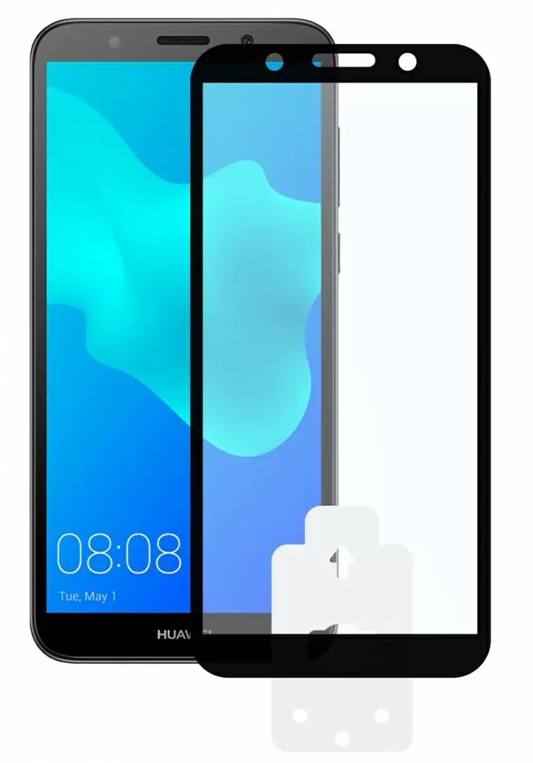 Защитное стекло KSIX Tempered Glass 2.5D Huawei Y5 2018, черный