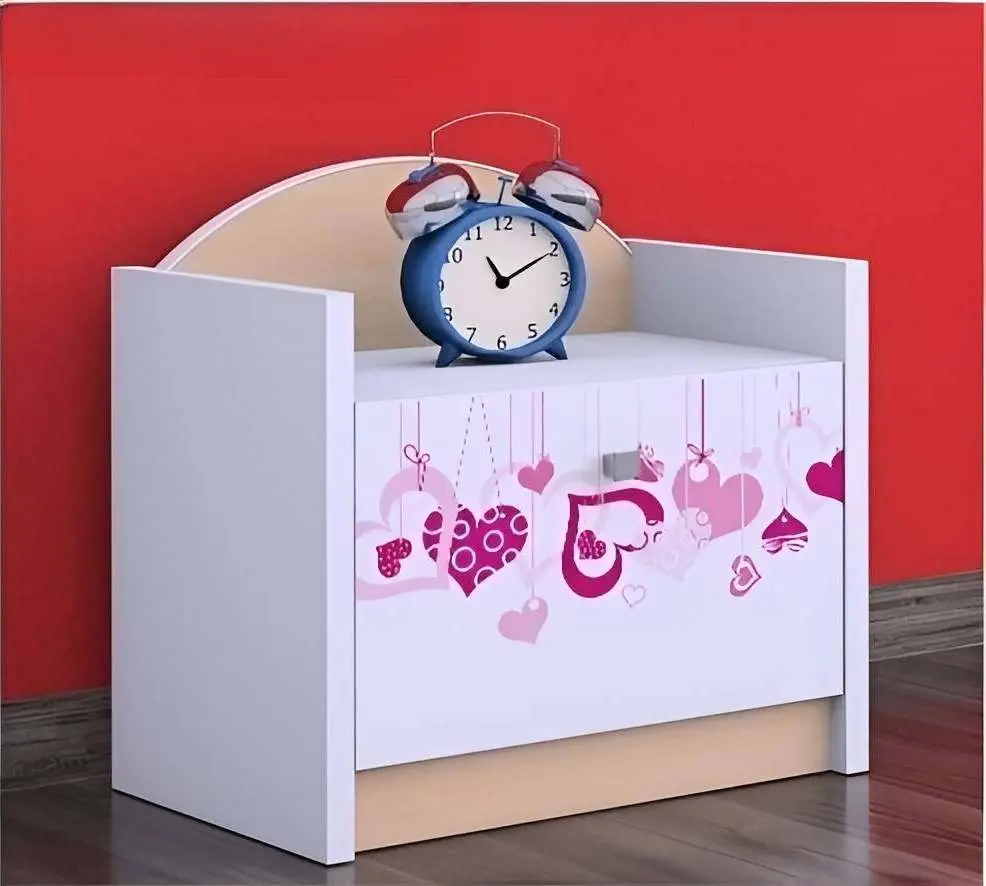 Noptieră Happy Babies Happy SZN02 Falling Hearts, alb/pară deschisă pe tehnoparc.md Noptieră Happy Babies Happy SZN02 Falling Hearts, alb/pară deschisă