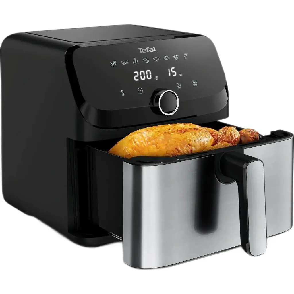 Аэрогриль Tefal EY855D10, нержавеющая сталь/черный на tehnoparc.md Аэрогриль Tefal EY855D10, нержавеющая сталь/черный