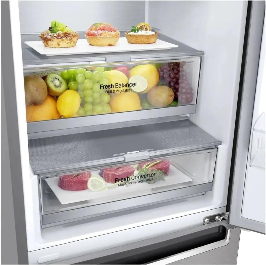 Холодильник LG GA-B509MAUM, нержавеющая сталь на tehnoparc.md Холодильник LG GA-B509MAUM, нержавеющая сталь