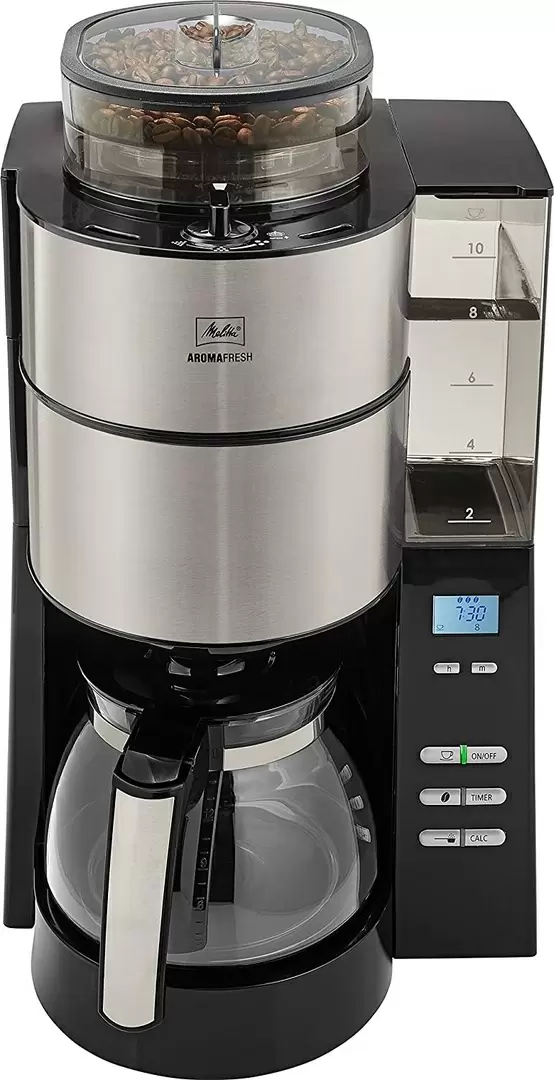 Корзина с крышкой Melitta AromaFresh 1021-01, черный/нержавеющая сталь