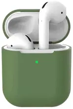 Husă pentru căști Helment Case Silicone Airpods 2 (AIRPOD2DG), verde pe tehnoparc.md Husă pentru căști Helment Case Silicone Airpods 2 (AIRPOD2DG), verde