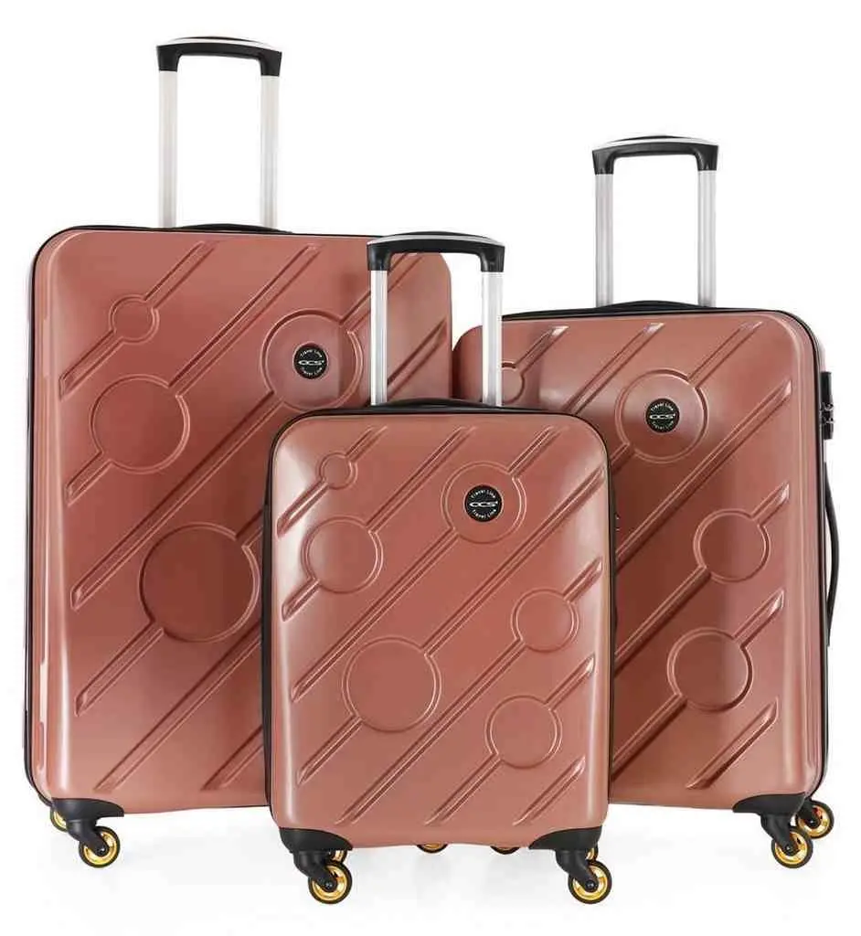 Комплект чемоданов CCS 5208 Set, пудровый