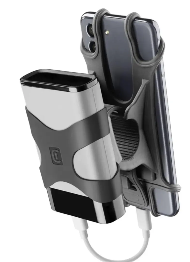 Suport telefon pentru biciclete Cellularline Rider, negru