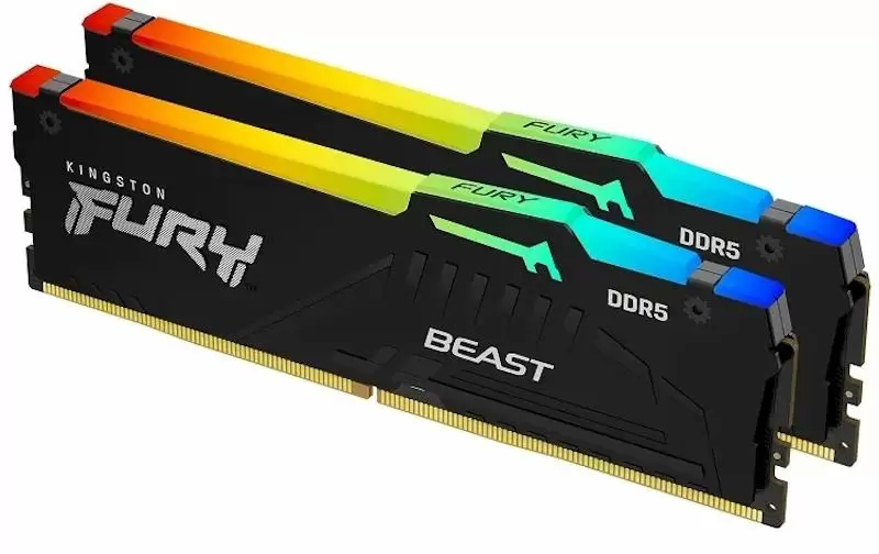 Memorie Kingston Fury Beast RGB 64GB (2x32GB) DDR5-5200MHz, CL36-40-40, 1.25V