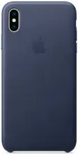 Чехол Apple iPhone XS Leather Case, синий на tehnoparc.md Чехол Apple iPhone XS Leather Case, синий