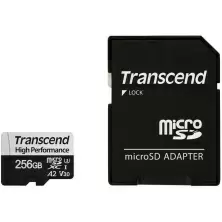 Карта памяти Transcend microSDXC 330S + SD adapter, 256GB