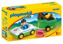 Игровой набор Playmobil Car with Horse Trailer