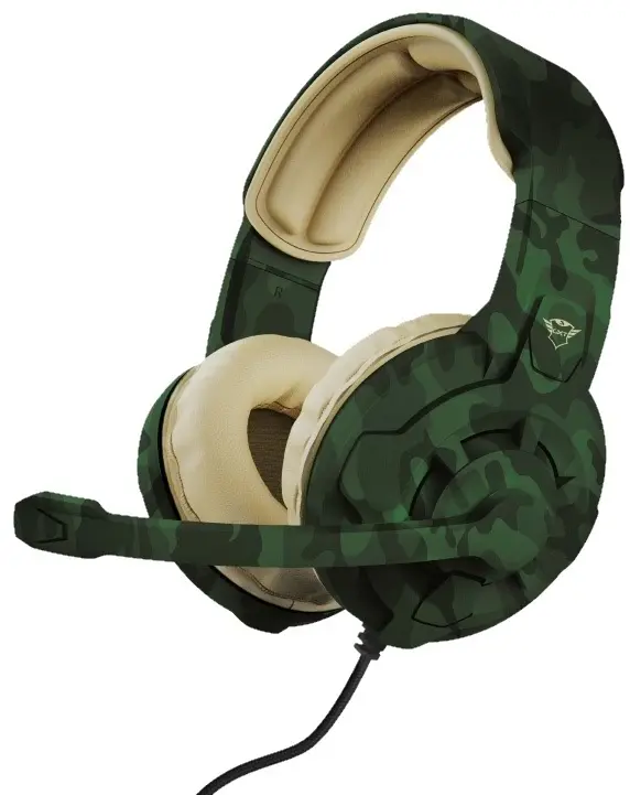 Căşti Trust GXT 411K Radius jungle, kaki/verde