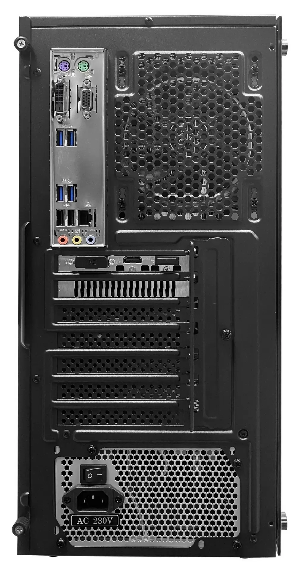 Системный блок Atol PC1068MP (AMD Ryzen3 4100 4C/8T/16ГБ/256ГБ+1ТБ HDD/Sapphire RX570 4ГБ GDDR5), черный