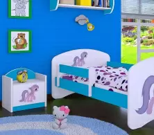 Noptieră Happy Babies Happy SZN02 Pony, alb/albastru