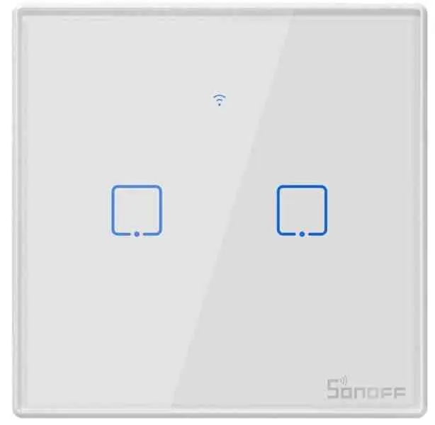 Умный выключатель Sonoff T2EU2C, белый