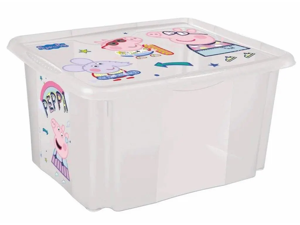 Контейнер для игрушек Keeeper Peppa 45л, прозрачный