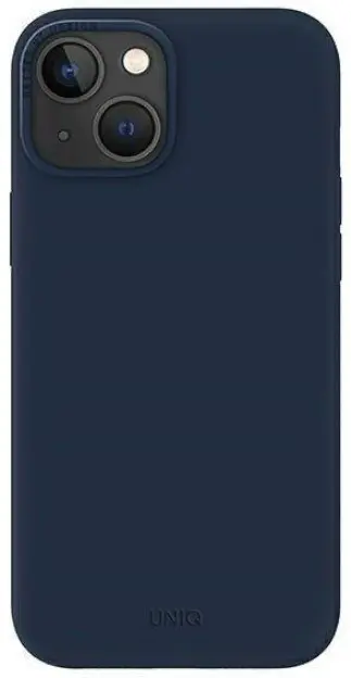 Чехол Uniq Liquid Silicone Lino Marine for iPhone 14, синий