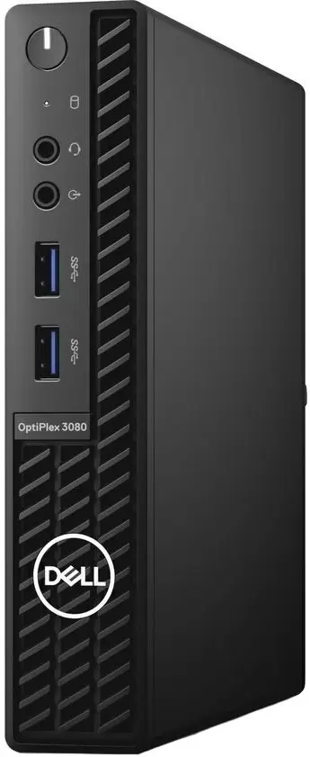 Calculator personal Dell Optiplex 3080 MFF (Core i5-10500T/8GB/256GB SSD/WiFi/Ubuntu), negru