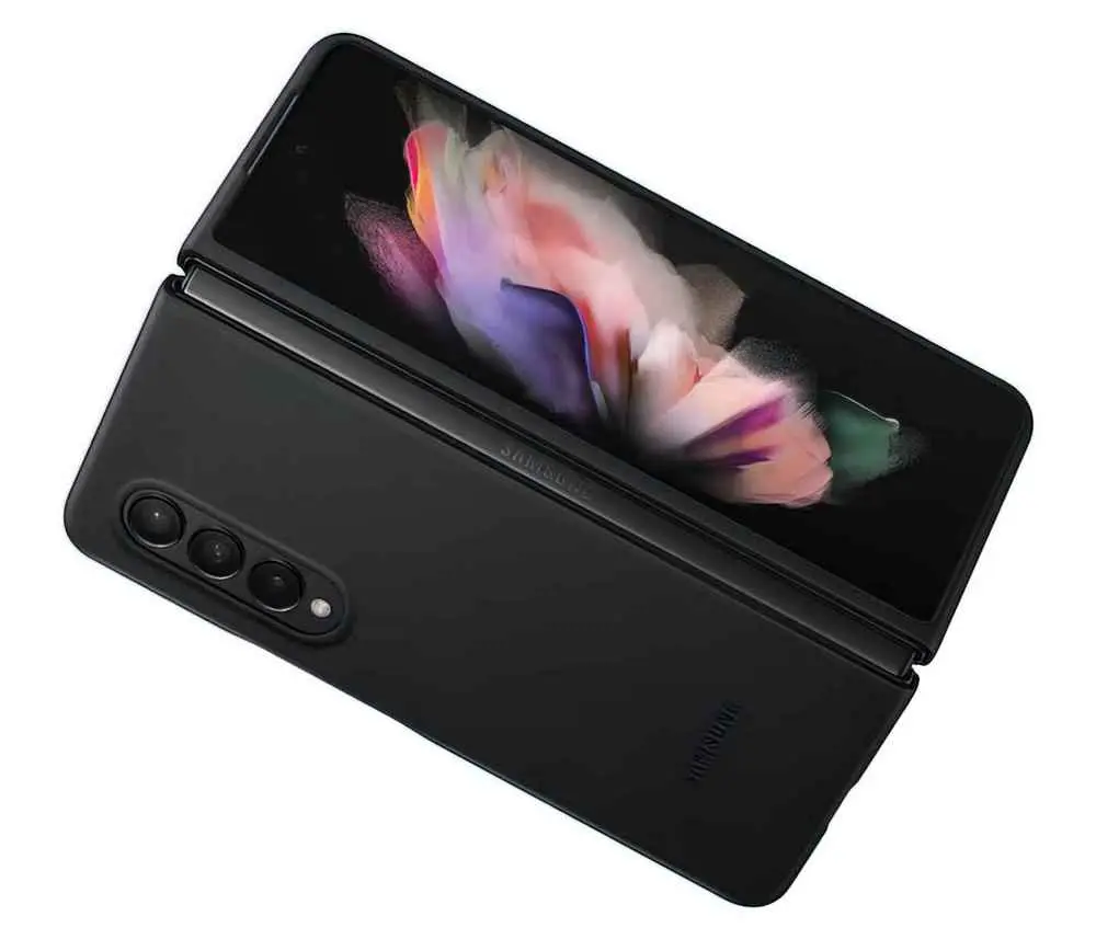 Husă de protecție Samsung Leather Cover Galaxy Z Fold 3, negru