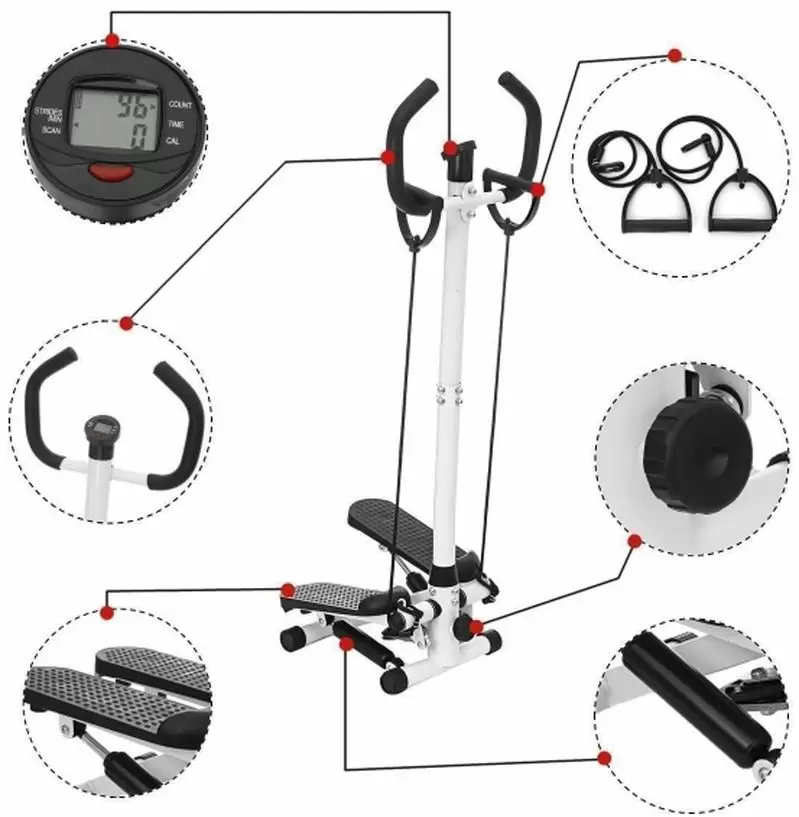 Степпер FitTronic S160M, белый/черный