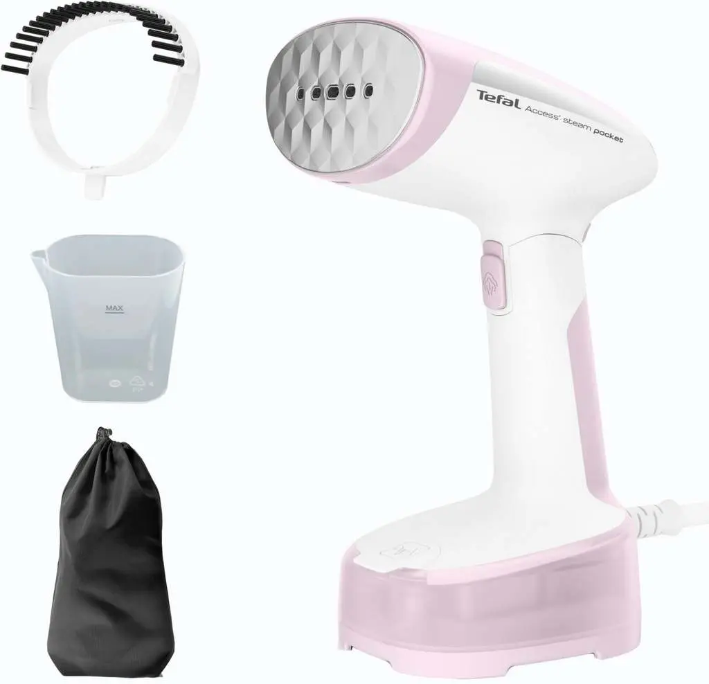 Aparat manual de călcat cu aburi Tefal DT3050E1, roz