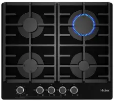 Plită incorporabilă cu gaz Haier HHX-G64CNMB, negru