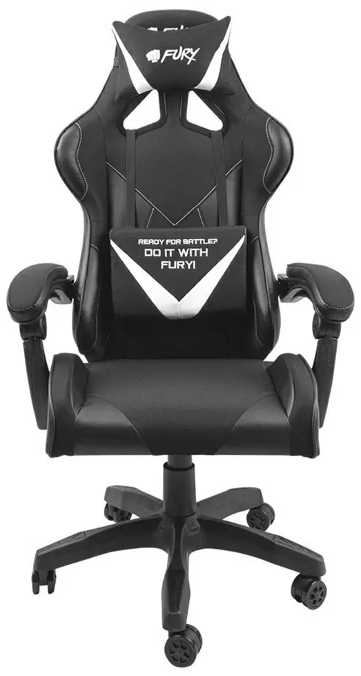 Scaun de birou Fury Avenger L, negru/alb