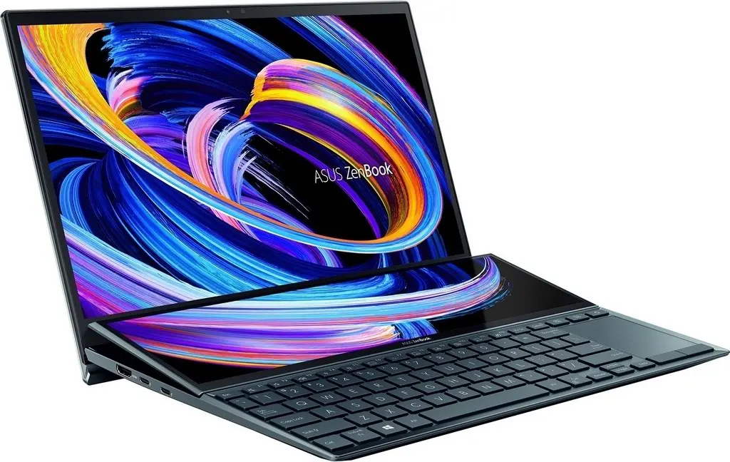 Laptop Asus Zenbook Duo UX482EG (14"/FHD/Core i7-1165G7/16GB/512GB/GeForce MX450 2GB/Win 10), albastru
