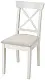 Scaun IKEA Ingolf, alb/hallarp bej