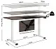 Письменный стол Costway JV10677DE-HS, темно-серый