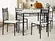 Set masă și scaune Costway HW61424, negru/gri