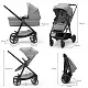 Коляска KinderKraft Newly 3in1 Mink Pro, серый