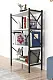 Etajeră Fabulous 4 Shelves Metal, alb/negru