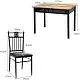Set masă și scaune Costway HW66276BK, lemn/negru