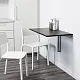 Masă IKEA Bjursta 90x50cm, negru-maro