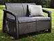 Садовый диван Keter Corfu II Love Seat, графит