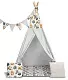 Игровой домик Sensillo Teepee Tent Raccoons, серый