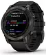 Умные часы Garmin fenix 7 Sapphire Solar, серый карбон с черным ремешком