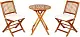 Set mobilă de grădină Costway HW65875CR, natural/cremă