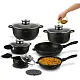 Set vase de gătit Konighoffer Pollo 14pcs, negru