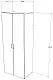 Dulap Haaus 2U 80x52x200cm, stejar sonoma