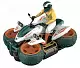 Радиоуправляемая игрушка Crazon Amphibious Stunt Motorcycle with Deformation 1:14, белый