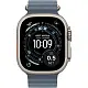 Smartwatch Apple Ultra 3 Natural Titanium Case with Anchor Blue Ocean Band, MEWH4