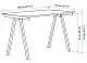 Masă de birou IKEA Trotten 120x70cm, bej/alb