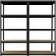 Etajeră SDGroup Strategic max.175 180x180x45cm, negru