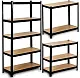 Стеллаж FunFit Metal Storage 150x75x30см, черный